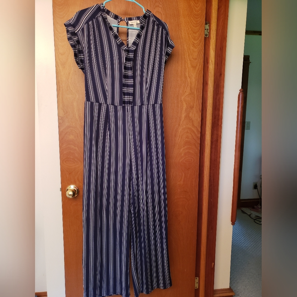 Monteau Striped Professional Jumpsuit Size XL